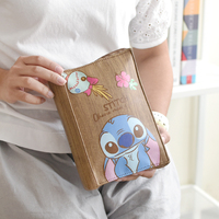 Tas Jinjing Kasual Portabel Multi-Fungsi dengan Penutup Terbuka, Cetakan Kartun, Tas Penyimpanan Anak yang Lucu, Organizer Kompartemen Kulit, Unisex