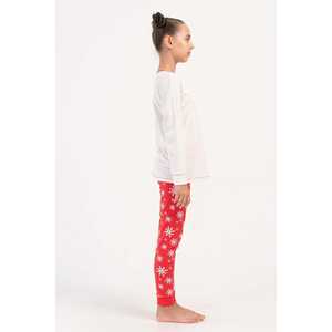 Conjunto de Pijama de Manga Larga con Cuello Alto y Puños para Niña, de Algodón Tejido con Estampado, para Otoño, Tallas Variadas - Product Image 3