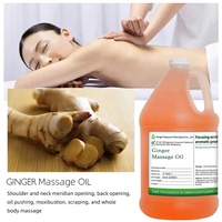 Huile de massage au gingembre d'un gallon Massage par drainage lymphatique Drainage du ventre Huile de gingembre réchauffante Fatigue Douleur musculaire