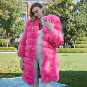 แจ็คเก็ตขนสุนัขจิ้งจอกแท้สำห<span class=keywords><strong>ร</strong></span>ับผู้หญิงเสื้อโค้ทขนสุนัขจิ้งจอกแท้ยาวถอดออกได้ - Product Image 2