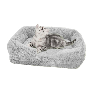 Cama para Mascotas Súper Suave y Ecológica para Todas las Estaciones, Cama Rectangular Grande Tipo Sofá, Cama para Perros de Color Sólido y Felpa, Material de Bambú y Gamuza - Product Image 1