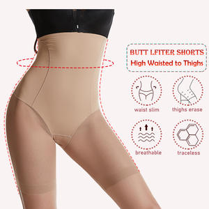 Shorts Shapewear taille haute pour femmes Body Shaper culotte Slip avec contrôle du ventre cuisse plus mince solide tricoté <span class=keywords><strong>sous</strong></span> les robes - Product Image 5