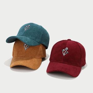 New Three Piece Mushroom Embroidered Corduroy Women's Baseball <b>Hats</b> With Sun protection Outdoor Travel Snapback Caps <b>for</b> Men - Product Image 3