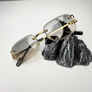 <span class=keywords><strong>Occhiali</strong></span> da <span class=keywords><strong>Sole</strong></span> di Lusso Trendin per Donna, Protezione UV400, <span class=keywords><strong>Occhiali</strong></span> da <span class=keywords><strong>Sole</strong></span> con Logo Senza Montatura e Taglio Diamantato per Uomo - Product Image 2