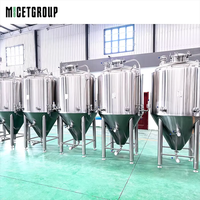 Fermenteur conique double paroi en acier inoxydable 304 de 1000 L, cuve de fermentation commerciale pour bière et kombucha, équipement de brasserie 20 barils