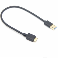 Câble USB 3.0 AM vers Micro B portable haute vitesse pour disques durs externes, moniteurs et microphones, gaine en PVC, longueur personnalisable