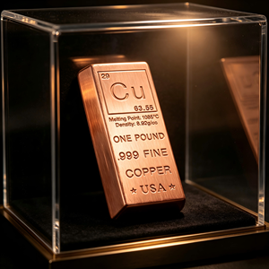 One Pound .999 Fine Pure Copper Bar Cu Periodic <b>Table</b> Engraved Non-Alloy Ingot USA Origin copper bullion bar - Product Image 2