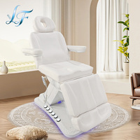 Table de massage électrique moderne pour salon de beauté de luxe, avec 3 moteurs et commande au pied, pour soins du visage et spa