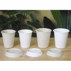 Kustom merek logo 8oz 9oz 10oz 12oz14oz 16oz sekali pakai rembes stabil gula Bagasse kertas cangkir kopi dengan tutup - Product Image 6