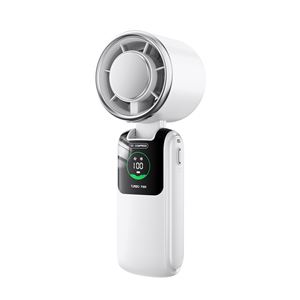2026 Handheld 100 Speeds 13000 Rpm Ice Cooling <b>Foldable</b> Neck/<b>Desk</b> Smart Digital Display Usb Rechargeable Personal Fan - Product Image 6