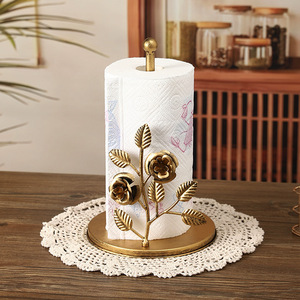 Mystic Arts Iron Tissue Holder <b>Stand</b> Metal Modern Simple Design For Home <b>Desktop</b> Kitchen Living Room Storage Rack - Product Image 2