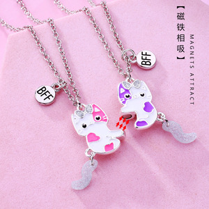 AA00062 Set di 2 Collane Magnetiche per Migliori Amiche, Ciondolo a Forma di Gatto, Collane per Bambine e Donne - Product Image 4