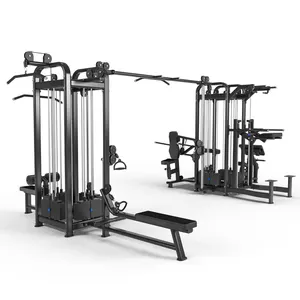 Commercial Multi Station Gym 8 Multi Function Station Gym Sports Wooden Case Customized Unisex Commercial Fitness Equipment