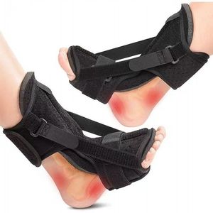 Orthèse pour pied tombant, attelle de cheville noire réglable, aide à la rééducation médicale - Product Image 2