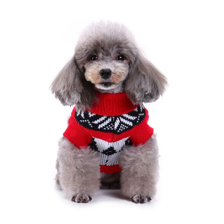 Soft Winter Solid color cable knit knitted free pattern dog sweater custom