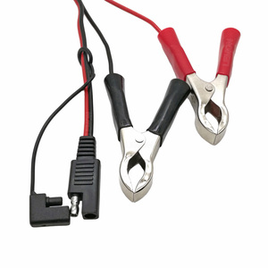 연장 코드 배선 하네스 PVC 충전 용 12V SAE 2 핀 퀵 분리 어댑터 커넥터 악어 클립 클램프 - Product Image 2