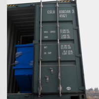 Conteneur à déchets industriel en acier robuste pour le recyclage, la collecte de ferraille et les déchets de construction, fabricant OEM