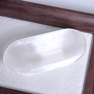 Cuenco Ovalado de Selenita Natural Tallado a Mano, Cuenco de Cristal para Carga Energética, Piedra Curativa para Decoración del Hogar, Meditación, Reiki, Equilibrio, Venta al por Mayor - Product Image 4