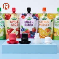 Bouchon de bec verseur en plastique OEM écologique et durable anti-déversement avec logo personnalisé pour emballage de poches de jus