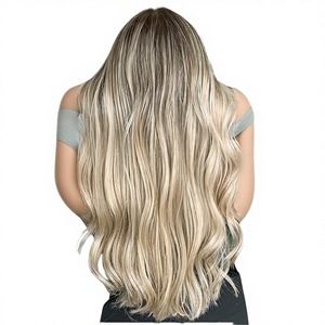 Extensiones de <span class=keywords><strong>Cabello</strong></span> con Clip UGOTRAYS, <span class=keywords><strong>Cabello</strong></span> Humano Real, 15 Pulgadas, 70g, Rubio Ceniza Mezclado con Rubio Decolorado, Liso, 7 Piezas, Doble Trama a Máquina - Product Image 3