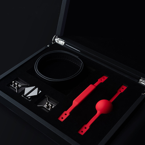 락잉크 BDSM 속박 도구 세트 특별 디자인 가죽 기어 마스크 채찍 수갑 및 유두 클램프 성인용 섹스 토이 - Product Image 5