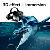 Lunettes VR 3D Vidéo de Réalité Virtuelle Version Audio-visuelle Tête Haute Intégrée, Dédicacées aux Téléphones Mobiles, Meilleures Ventes