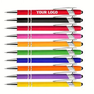 Bolígrafo 2 en 1 de Alta Calidad en Oro Rosa, Multifuncional, con Punta Táctil, Cuerpo Metálico, Artículos de Oficina, Regalo Promocional con Logotipo - Product Image 1