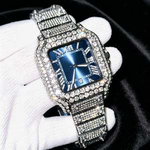 Reloj de Cuarzo de Lujo con Diamantes, Estilo Clásico de Negocios, Esfera Transparente, Reloj de Pulsera con Moissanita, Éxito de Ventas 2026 - Product Image 3