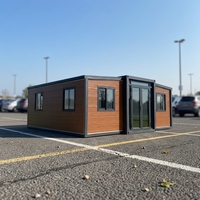 Maison conteneur préfabriquée extensible en panneaux sandwich, vente en gros