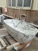 Baignoire autoportante en pierre artificielle, design moderne, ovale, finition mate, dernière collection, pour salle de bain