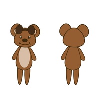 Peluche personnalisée ours démon rose Kawaii, jouet en peluche de dessin animé personnalisé, poupée en peluche douce, cadeau pour les fans