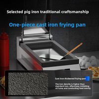 Machine à frire les raviolis motorisée automatique robuste, Crêpière électrique commerciale grande capacité multifonction pour croûtes de riz croustillantes