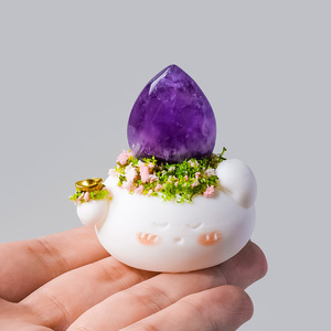Vente en gros <span class=keywords><strong>d</strong></span>'ornements en cristal sur base en résine, mélange de cristaux naturels en pointe, sphères et grappes, pour <span class=keywords><strong>d</strong></span>écoration de bureau et de maison, et cadeau - Product Image 3