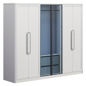 Ensemble complet de meubles de chambre à coucher modernes avec lit, armoire, coiffeuse, miroir pleine longueur, commode WOODEX Modern Home - Product Image 3