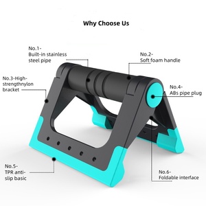 Barra de Flexiones Portátil Plegable de Acero Inoxidable con Asas para Ejercicios de Brazos - Product Image 4