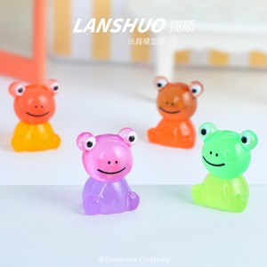 Kit de Création DIY Rainbow Candy : Pendentif Porte-clés en Résine en Forme de Grenouille Colorée, Figurine d'Animal de Dessin Animé, Art et Artisanat de Collection - Product Image 2