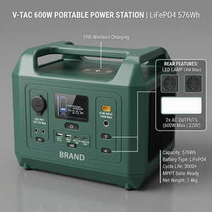 Factory Wholesale Lithium Battery Power Station Power Banks Household Portable <b>Solar</b> <b>Generator</b> 600W - Product Image 2