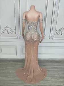 Femmes Performance Festival Outfit Full Rhinestones Party Dress Nightclub Bar Jazz Dance Costume Stage Catwalk Outfit - Product Image 4