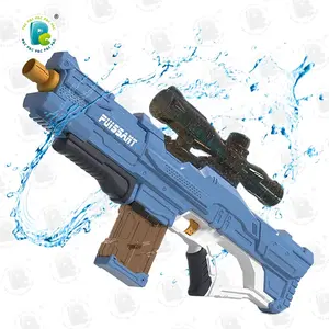 Elektronik su tabancası büyüteç ile otomatik Blaster elektrikli su tabancası çocuklar için açık oyuncaklar yüksek basınçlı 30ft menzilli