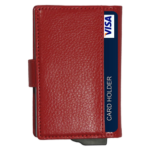 Portatarjetas emergente de aluminio Delgado automático Clip para dinero Forro de nailon personalizado Cierre abierto Antirrobo Bloqueo RFID Corto Unisex - Product Image 5