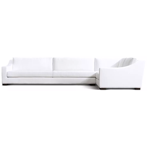 Divano Sezionale Minimalista da Interno con Cuscini in Spugna ad Alta Densità, Divano <span class=keywords><strong>Modena</strong></span> con Braccioli Inclinati per Arredamento Suite Hotel - Product Image 5