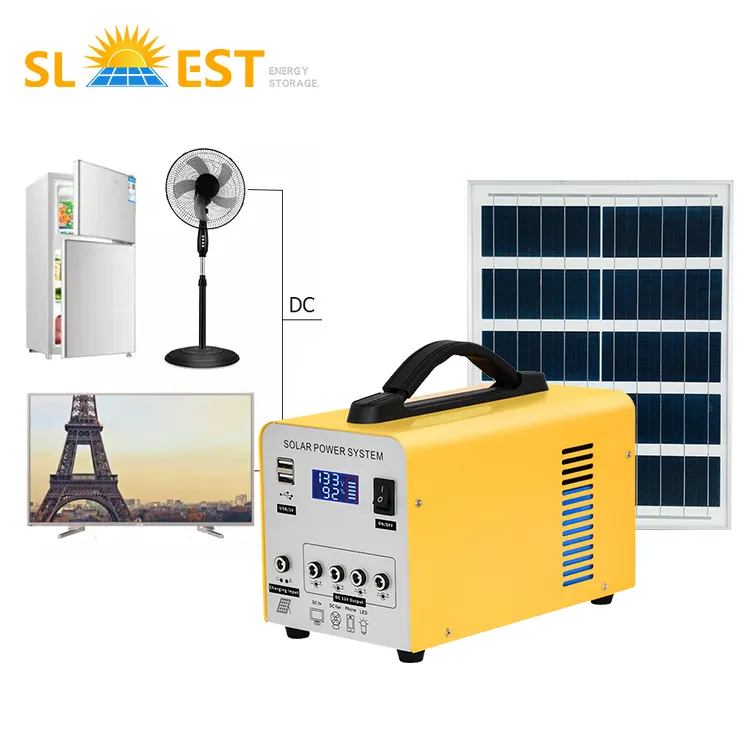 Centrale électrique portable de camping en plein air hors réseau 10w 50w avec petit système d'énergie solaire mobile d'urgence d'éclairage domestique solaire