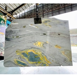 Dalle de marbre vert poli de luxe, nouvelle collection, pour murs et sols, dalle de marbre naturel, carrelage en pierre, dalle de pierre - Product Image 1