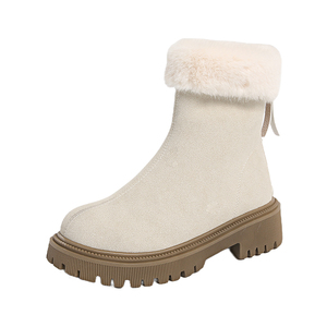 Latest Wide Calf <strong>Boots</strong> for <strong>Women</strong> <strong>Low</strong> Price Export Zip Back Plush Winter <strong>s</strong> for Lady Cheap High Quality <strong>Ankle</strong> Bootie Factory - Product Image 3
