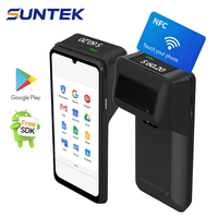 Sistema POS Portátil de Doble Pantalla de 6.75 Pulgadas, 4GB+64GB, Impresora de 58mm, SUNTEK NFC, Android 15.0, Caja Registradora, Terminal EPOS
