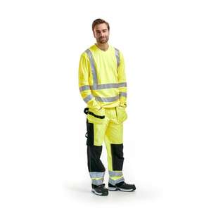 BLAKLADER - 338110703300S Hi-Vis <b>UV</b> long sleeved <b>t</b>-<b>shirt</b> Yellow - EAN 7330509369111 HI-VIS WORKWEAR - Product Image 3