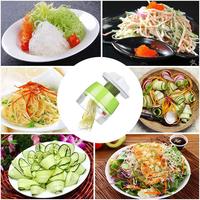 5-in-1 handmatige verstelbare groentespiralizer spaghetti-snijmachine van plastic