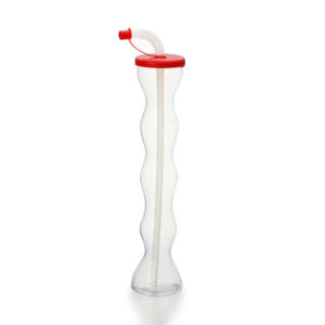 Verre à bière en plastique de 15 oz avec paille - Réutilisable et portable pour les fêtes d'anniversaire, les boissons froides - Product Image 4