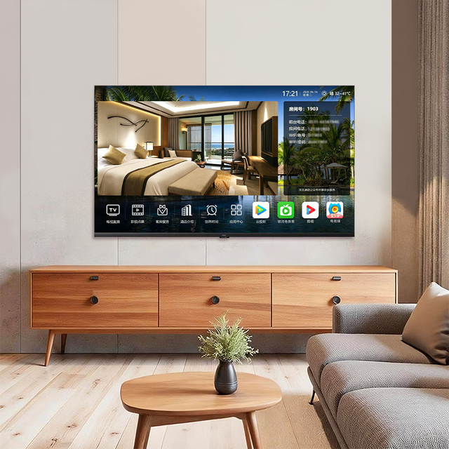 Android Hotel TV 43 50 55 65 75 85 100 Inch Built-in Chromecast, Hotel Mode, Front USB, Factory Direct