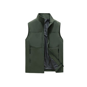 Chaleco utilitario para hombre, chalecos de pesca Softshell ligeros, chaqueta sin mangas impermeable a prueba de viento - Product Image 4